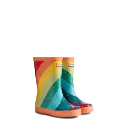 Kids First Glitter Stripe Rain Boots